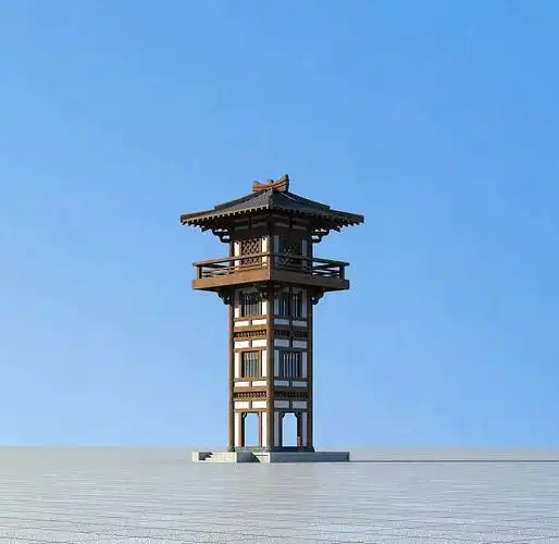 学哟网 3d模型下载 户外建筑3d模型下载 建筑3d模型下载 中式古建塔楼