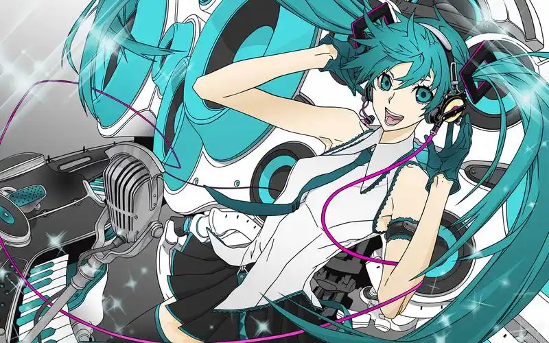 耳机,静物,vocaloid,钢琴,初音未来,动漫,游戏,蓝眼睛,蓝色头发耳机