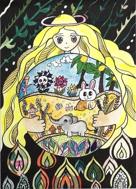 彩云杯中小学生绘画比赛小学组二等奖获奖作品展示4