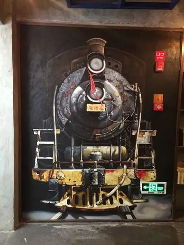 石家庄高端墙绘壁画浮雕画鸿运当头