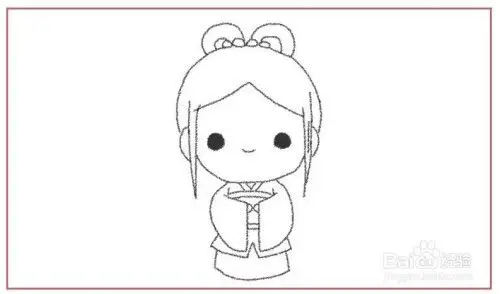 织女可爱简笔画