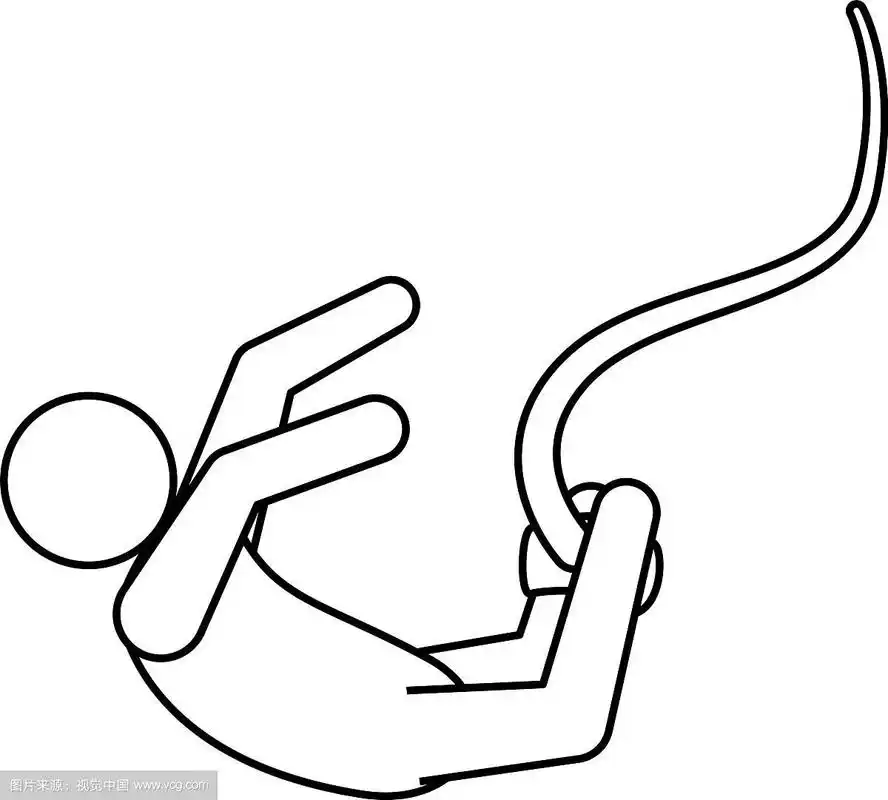 线象形人练习蹦极