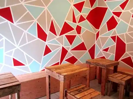 看图学会如何绘制几何形状墙体彩绘