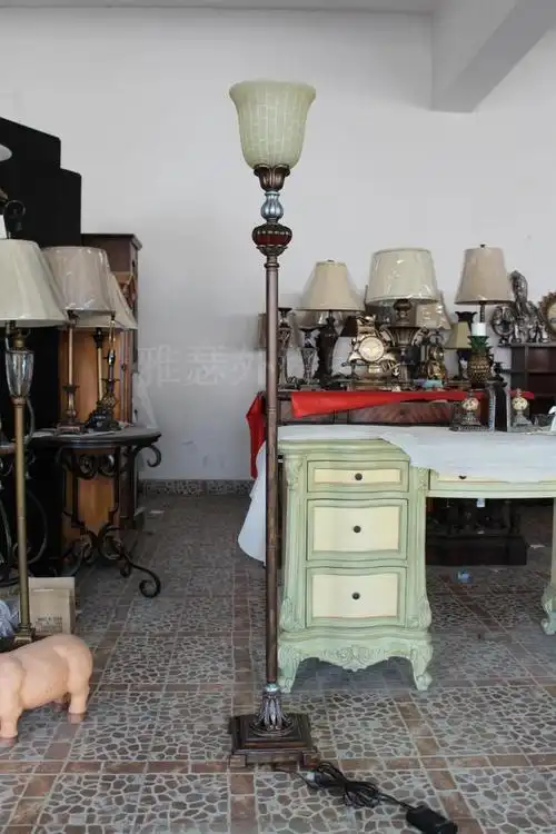 欧美客厅高档朝天灯 古典落地灯 外贸出口原单灯具奢华艺术朝天灯
