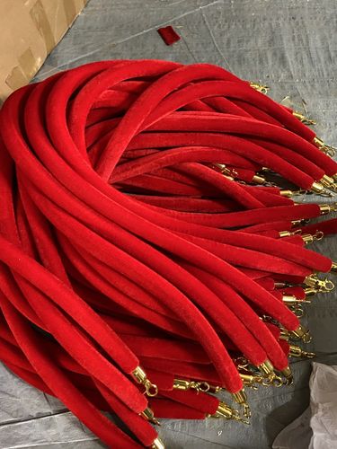 迎宾柱护绳挂绳 绒绳 排队护栏 礼宾柱挂绳