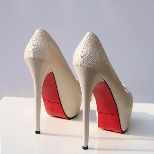 00折后价￥129羊绒面 尖头超高跟鞋女单秋冬 细跟性感红底鞋欧美夜店