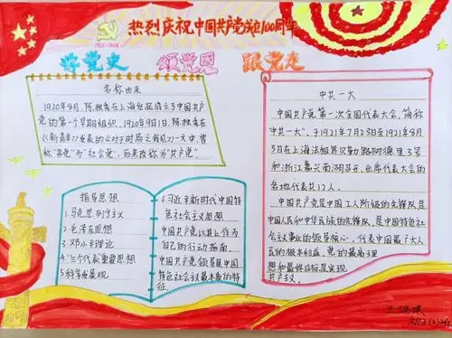 济南中学胜利校区开展学党史手抄报展评活动