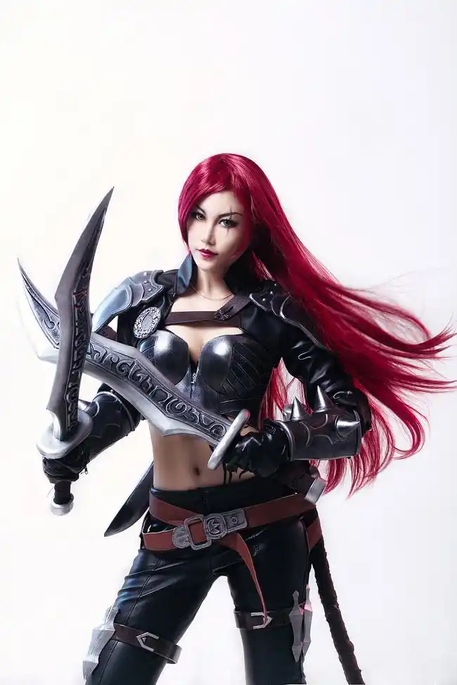 英雄联盟cos,漂亮的不祥之刃卡特琳娜