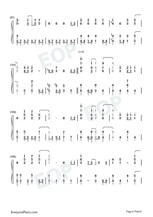 炎鬼灭之刃无限列车篇主题曲双手简谱预览6