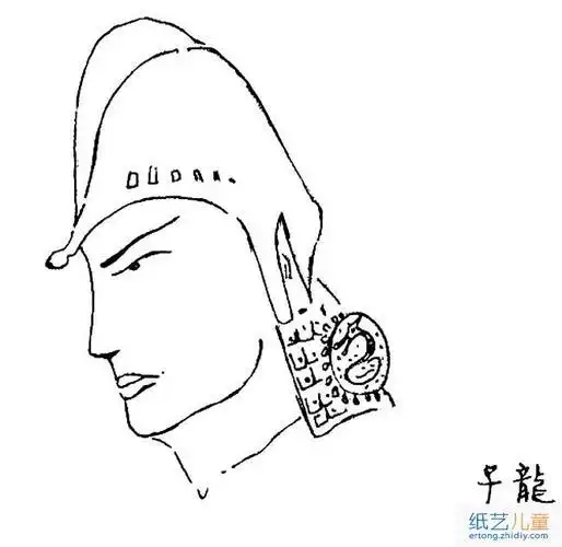 古典英雄简笔画