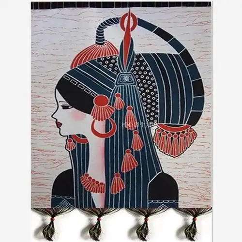 印染布艺少数民族双层加厚装饰画蜡染苗族