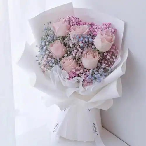 车库花艺-玫瑰 满天星