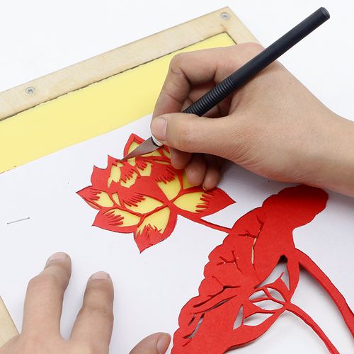 台优定制适用剪纸专用蜡盘 学生刻纸蜡板 偏硬雕刻蜂蜡多层刻纸工具不