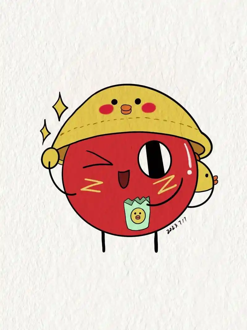 有手就会画的红小豆简笔画 红小豆来喽