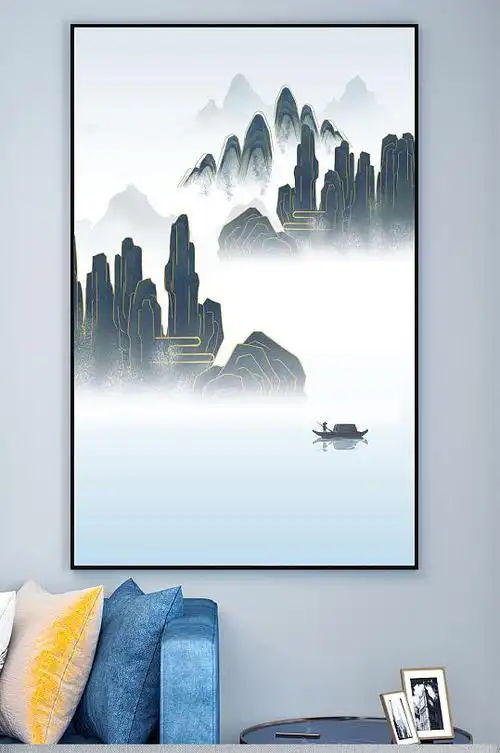 水墨山水装饰框画