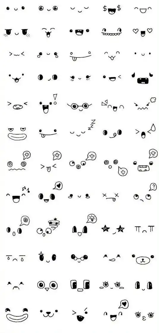 图文大赢家 手绘可爱小表情,手帐必备素材 #简笔画 #画画 - 抖音