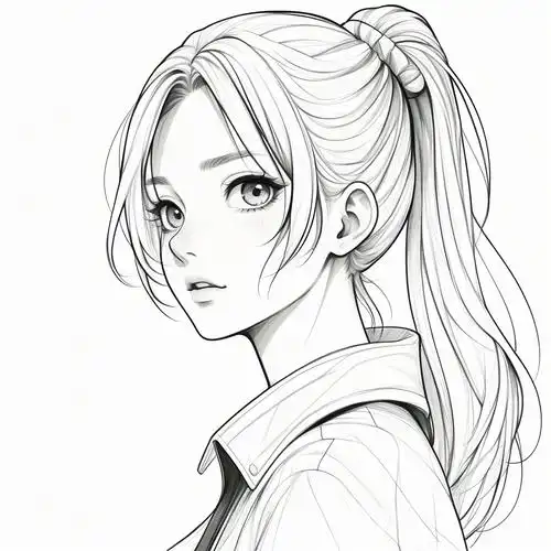 日漫女头像动漫黑白🎨