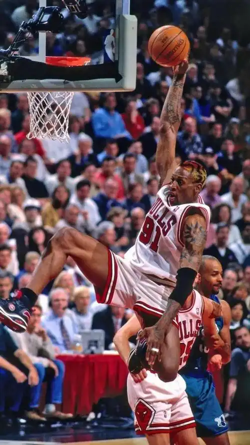 乔丹的最佳篮板手罗德曼5次总冠军连续7年篮板王保驾护航