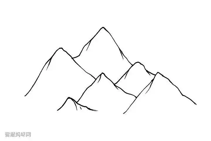 简单的冰川简笔画