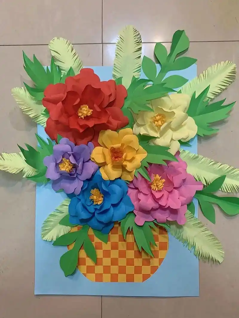 纸浮雕花 纸浮雕花  只需要卡纸和折纸就能做