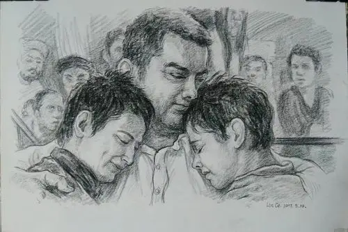 摔跤吧爸爸素描习作