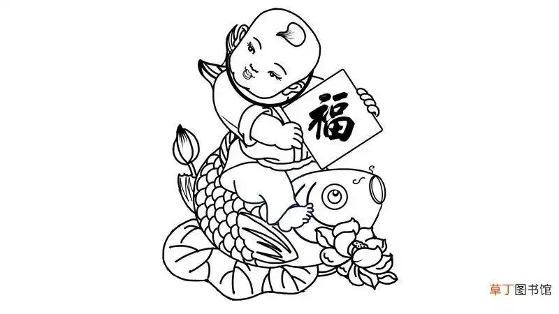年画简笔画_年画年年有余简笔画