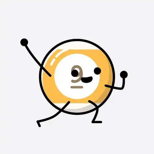 可爱的台球吉祥物人物在平图片