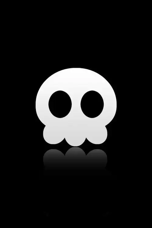 个性骷髅头黑白iphone 4s待机壁纸下载640x960