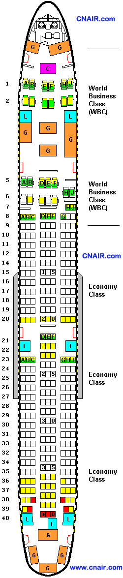 荷兰皇家航空公司md11机型 - 航班座位图 - 中国航空旅游网