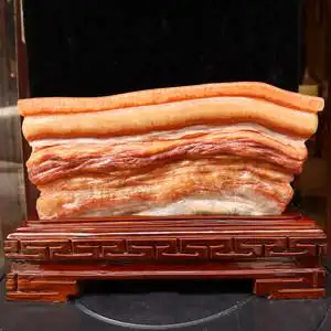 天然猪肉石五花肉石图片