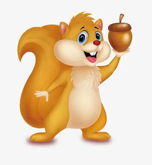 手绘卡通松鼠装饰图案