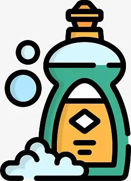 画aipngpng盘子抹布杯子洗洁精pngpng活性因子卡通图案pngpng矢量图