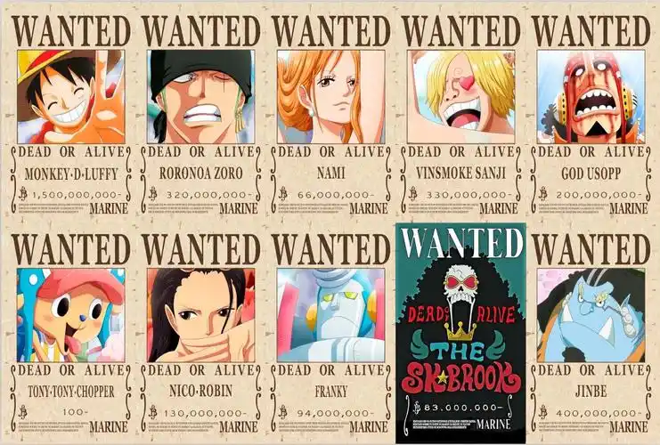 一折海贼王拼图1000片木质_路飞15亿海贼王1000片木质拼图通缉令海报