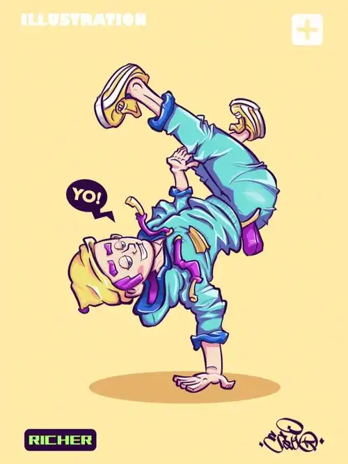 涂鸦  #hiphop  #插画  #插画分享  #原创插画  #bboy  #breaking