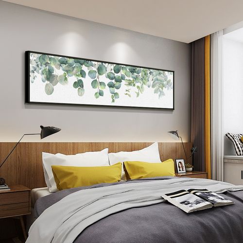 卧室装饰画床头现代简约绿植挂画房间壁画背景墙墙面现代装饰画