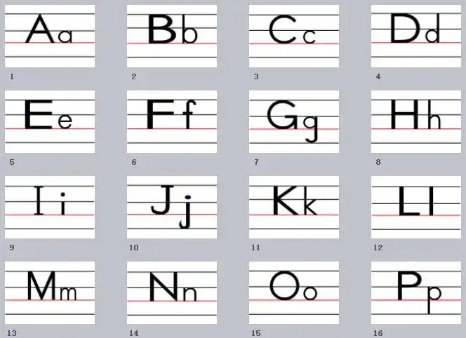棒棒四线三格26个启蒙益智字母大小写塑封大卡早教闪卡