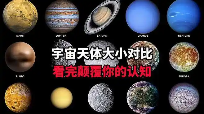宇宙天体大小对比,看完颠覆你的认知-教育视频-搜狐视频