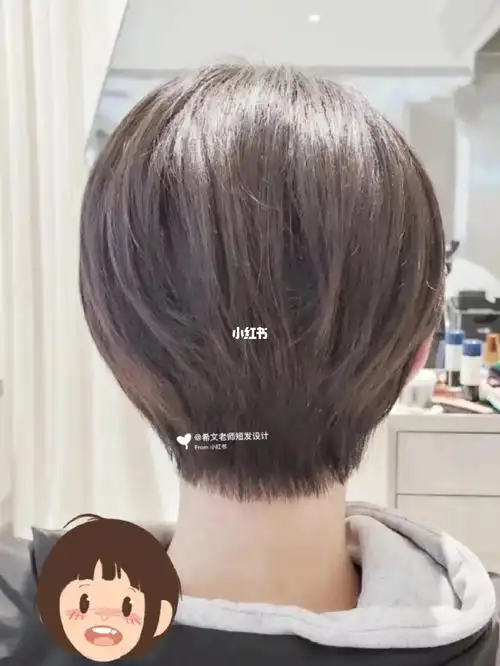 今日短发～73～立马变饱满的后脑勺@|||可甜可盐~韩式超短发!