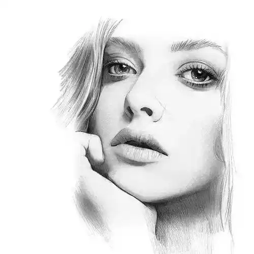 这么精致的女性素描,美得我挪不开眼!
