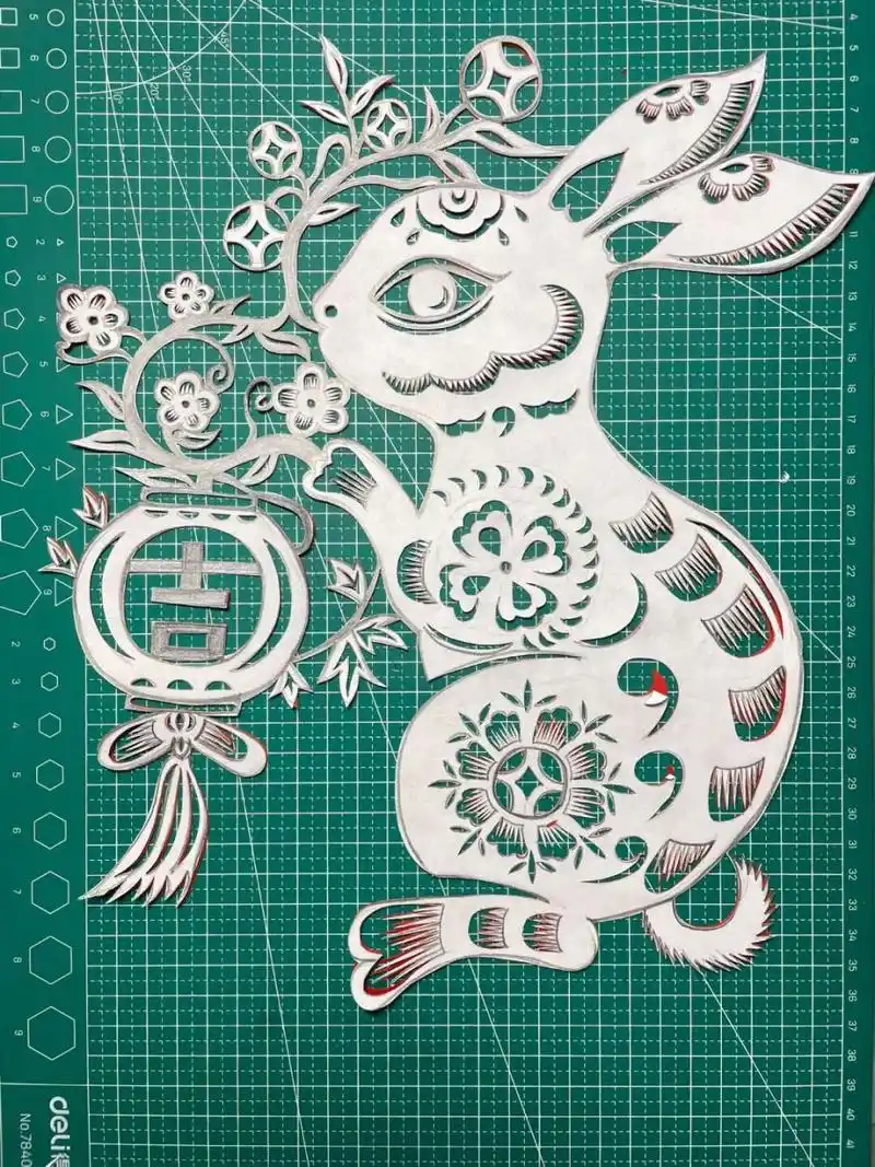 兔子 剪纸 小兔子 兔年大吉