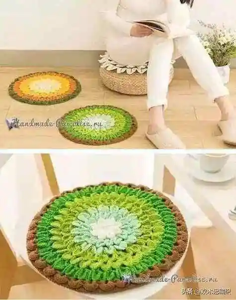 织女们亲手编织的莲花坐垫邻居们都羡慕不已