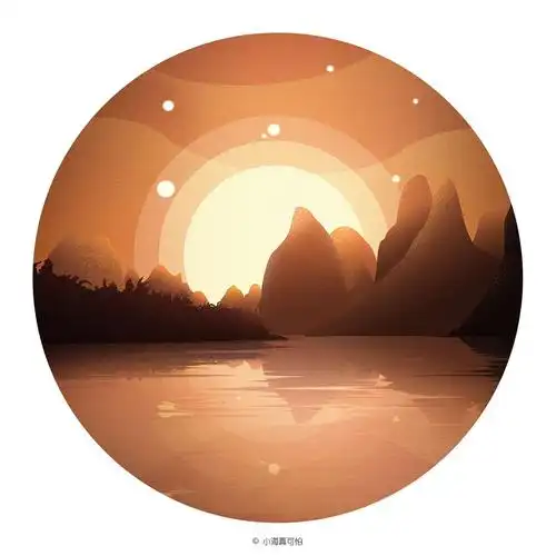 画面对比感受纯度渐变的效果. 这样装饰的画面,你有什么自己的感受?