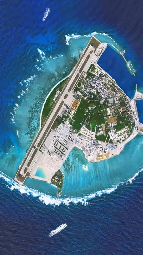 填海造陆多年终于建成南海大门的绝对防御