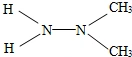 偏二甲肼的是一种火箭燃料,它是由碳,氮,氢三种元素组成,其结构式如图