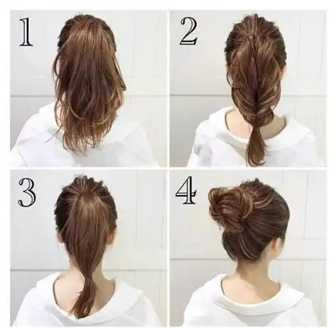 韩式低包头 日系蓬松丸子头扎法大全 今秋还怕找不到适合自己的丸