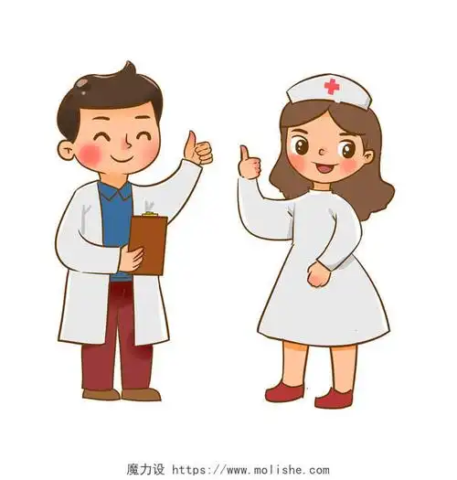 卡通医师节医生护士元素素材
