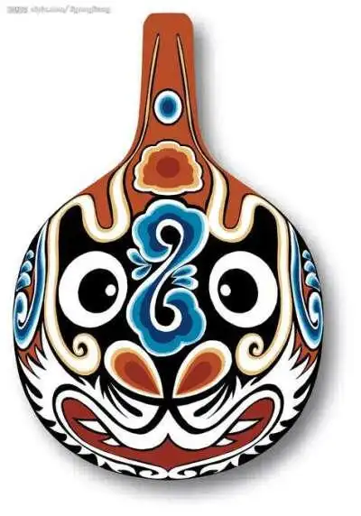 马勺脸谱儿童画