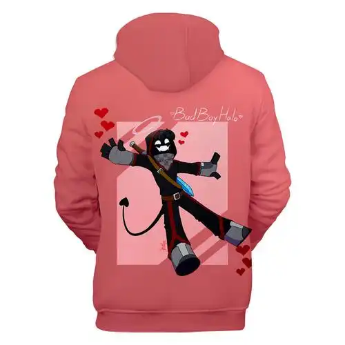 跨境badboyhalo欧美网红 3d印花男女运动宽松连帽卫衣