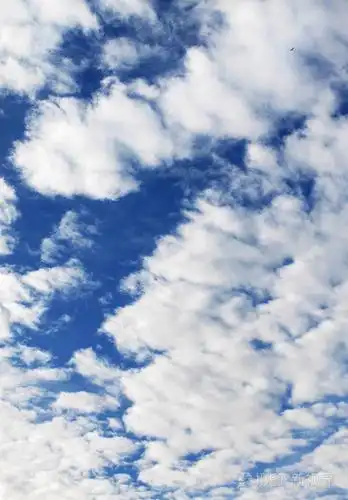 明亮的蓝色天空与云朵背景