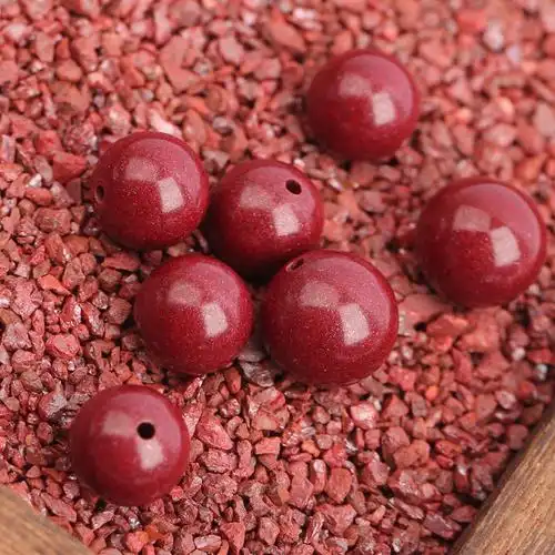 朱砂圆珠散珠紫金砂